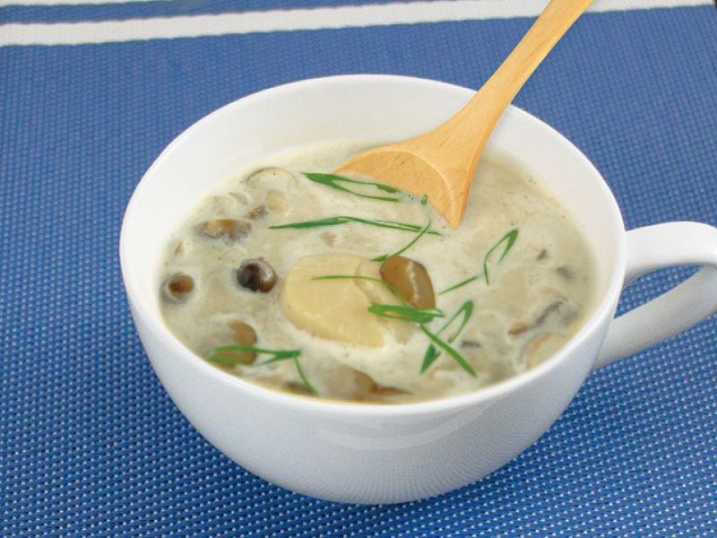 ホタテときのこのスープ