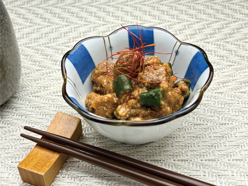 ゴロゴロ肉の青唐肉味噌