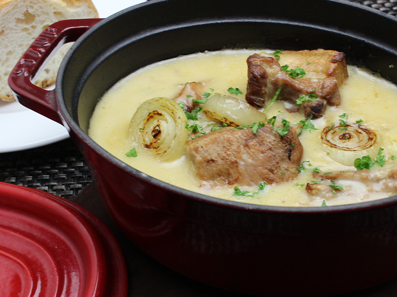 豚肉のフリカッセ アンチョビ風味