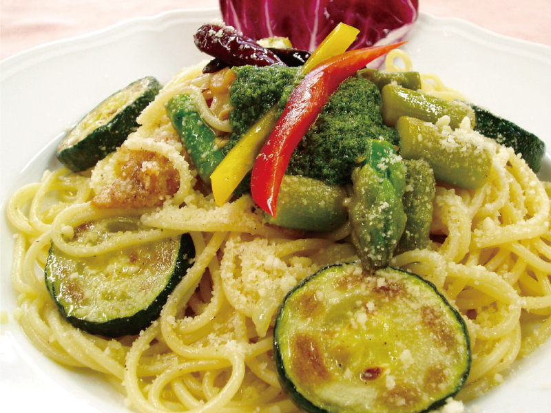 ［new］ズッキーニとアスパラのジェノバスパゲティ